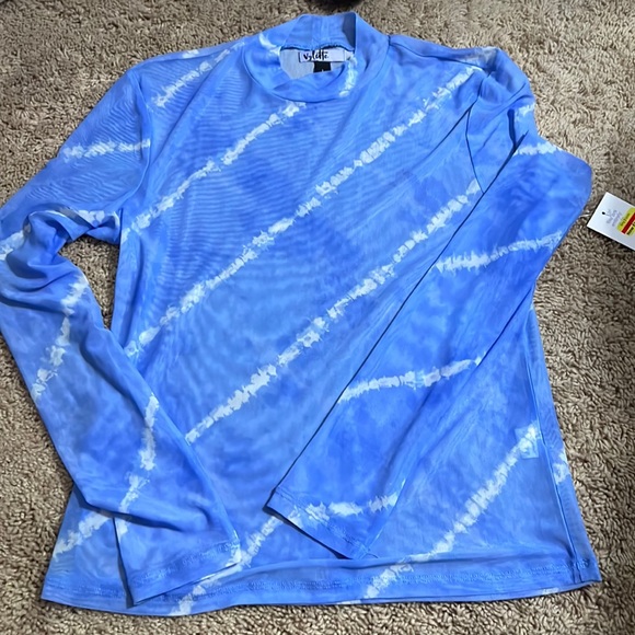 BRAND NEW sheer blue top, size large - Picture 1 of 5
